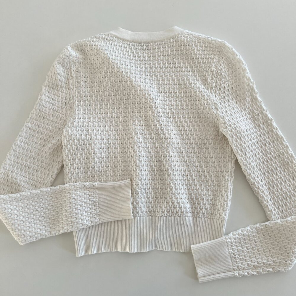 like new Joe's Pointelle Dani Cardigan shrunken fit / milk / small - Picture 8 of 11